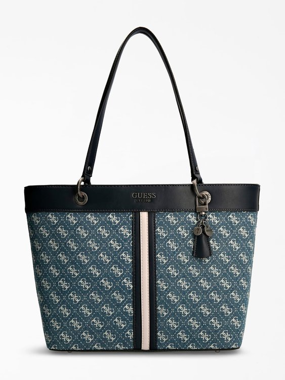 Guess – Noelle denim kabelka, Modrá barva