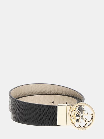 Módní Aveta Reversible pásek, Černá, Krémová barva, 2023