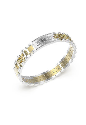 GUESS – Empire náramek, Stříbrná, Zlatá barva