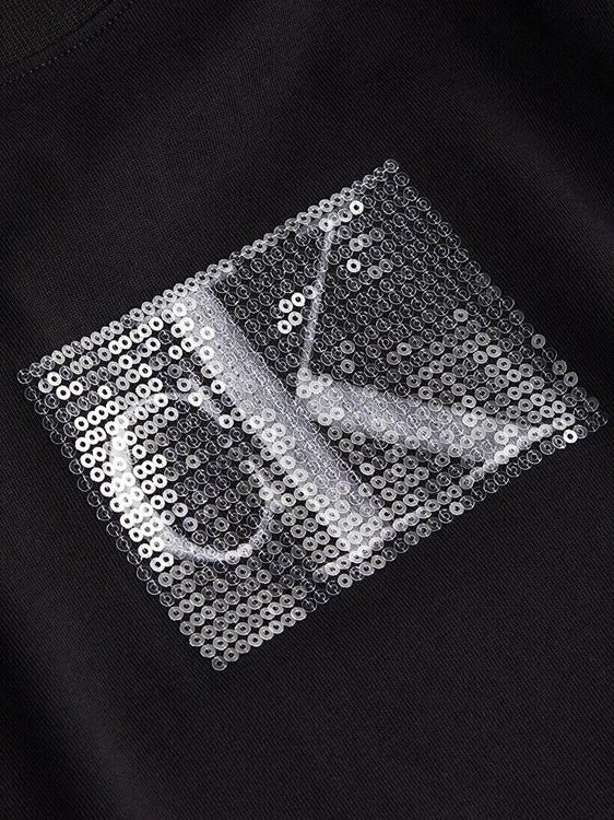 Sequin Slim triko – Calvin Klein Jeans, Černá barva Ženy