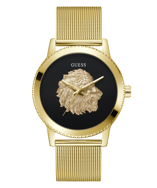 GUESS – Monarch hodinky, Černá, Zlatá barva