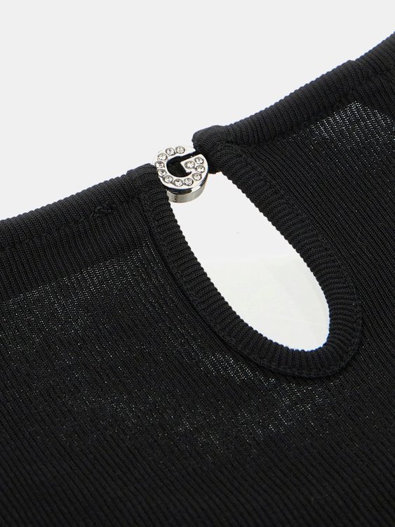 Elis Drape top Černá barva Ženy