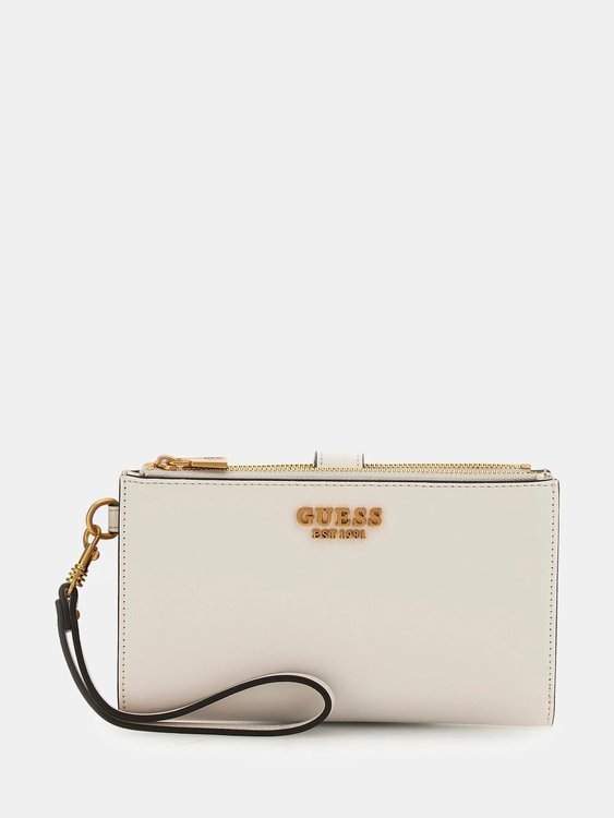 GUESS – Laurel střední peněženka, Krémová barva
