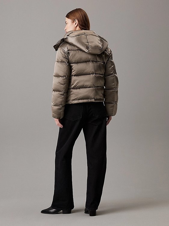 Shiny Monologo bunda – Calvin Klein Jeans, Hnědá barva Ženy