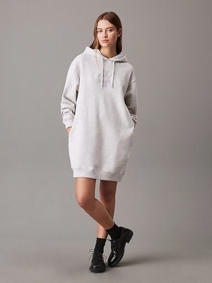 Calvin Klein Jeans – Chenille Monol šaty, Šedá barva