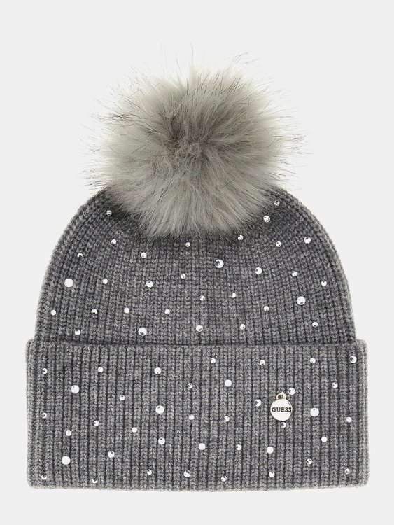 GUESS – Beanie čepice, Šedá barva