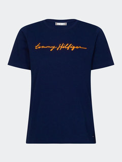 Luxusní TH Logo triko, Navy barva, M