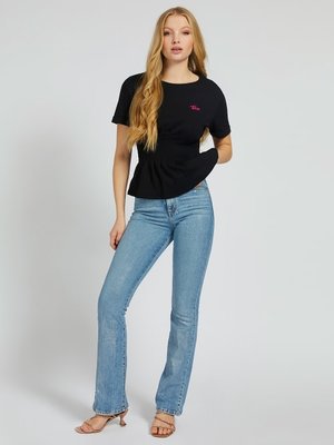 Logo triko – Guess, Černá barva Ženy