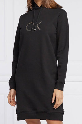 Bonded mikinové šaty Černá barva Ženy