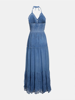 Vanda šaty Modrá barva Ženy