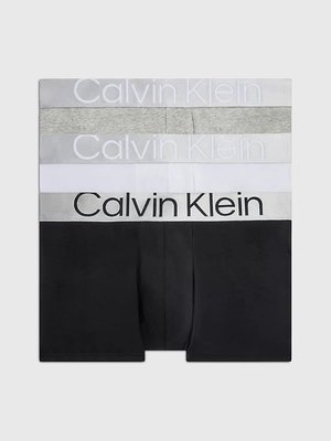Calvin Klein Underwear – CKR Steel Cotton boxery 3ks, Bílá, Černá, Šedá barva