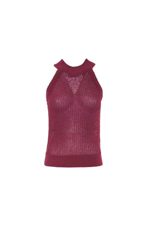 Módní Meddy svetr, Bordó barva, 2022