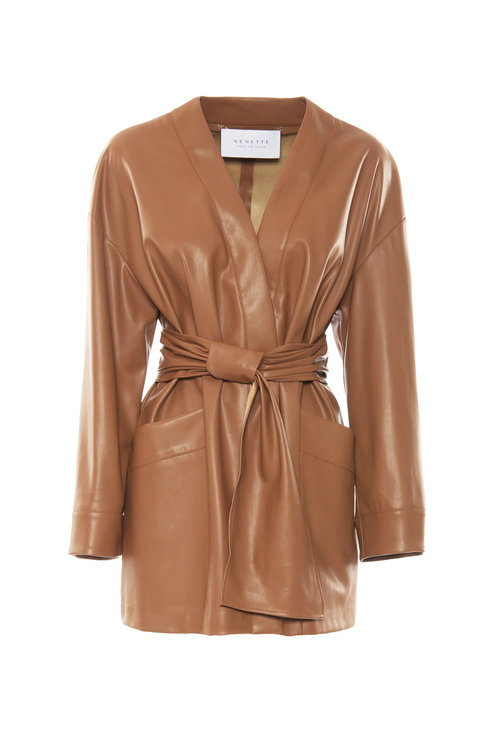 Luxusní Nico bunda, Hnědá barva, 38(XS), 40(S), 42(M)