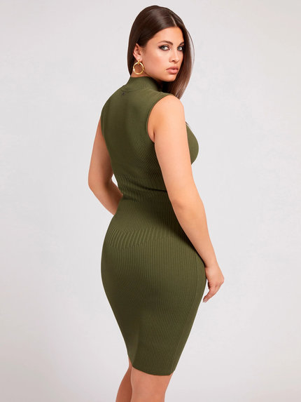 Luxusní Marion šaty, Khaki, Zelená barva, XS, S, M, L