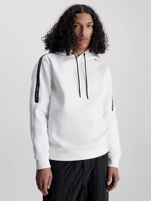 Calvin Klein Jeans – Logo Tape mikina, Bílá barva