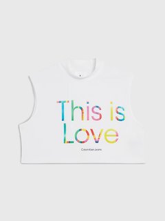 Calvin Klein Jeans, Bílá barva Slogan triko