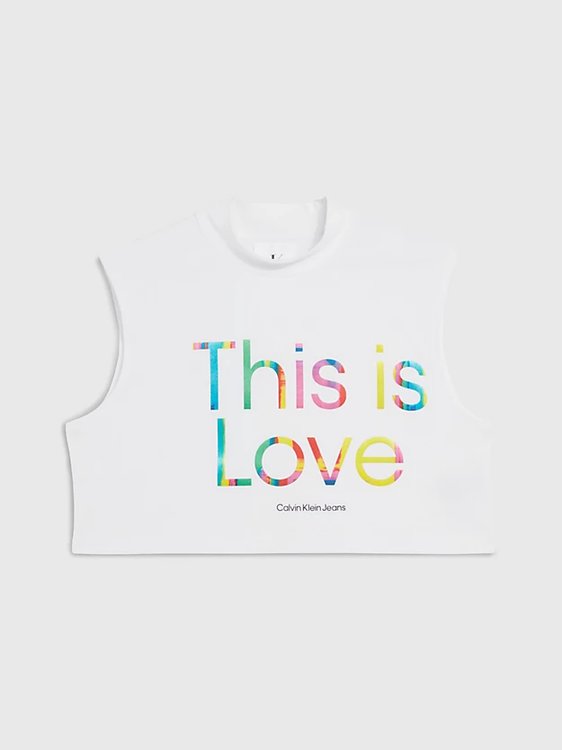Calvin Klein Jeans, Bílá barva Slogan triko