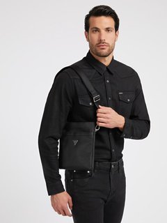 Certosa Saffiano crossbody Černá barva Muži