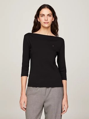 Tommy Hilfiger – New Cody Slim triko, Černá barva