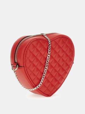 Rianee Quilt Heart crossbody – GUESS, Červená barva Ženy