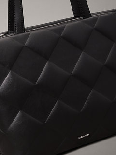 Luxusní Diamond Quilt velká kabelka, Černá barva, OS