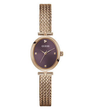 GUESS – Ruby hodinky, Růžové zlato, Vínová barva