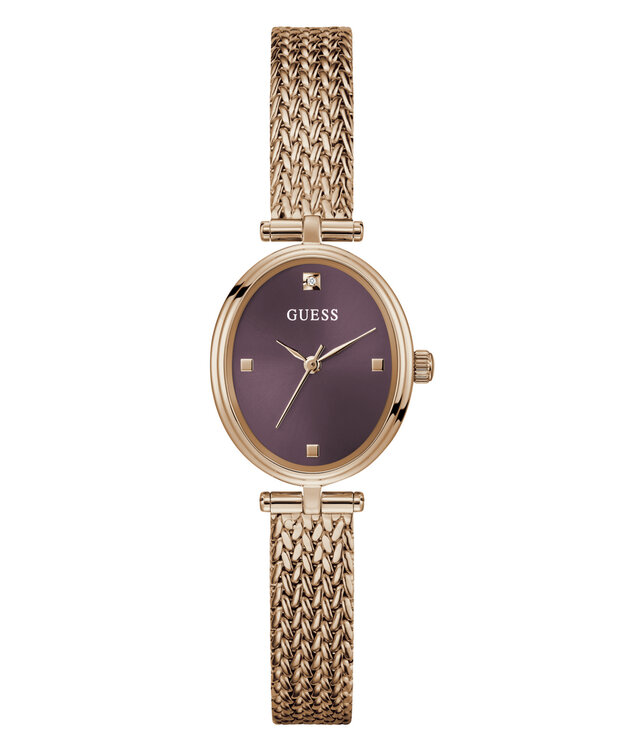 GUESS – Ruby hodinky, Růžové zlato, Vínová barva