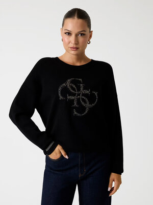 GUESS – W5BR42Z26I2-JBLK SVETR L/S