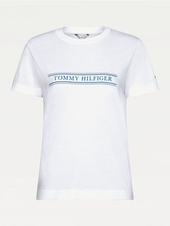 Luxusní TH Monogram triko, Bílá barva, XS, M