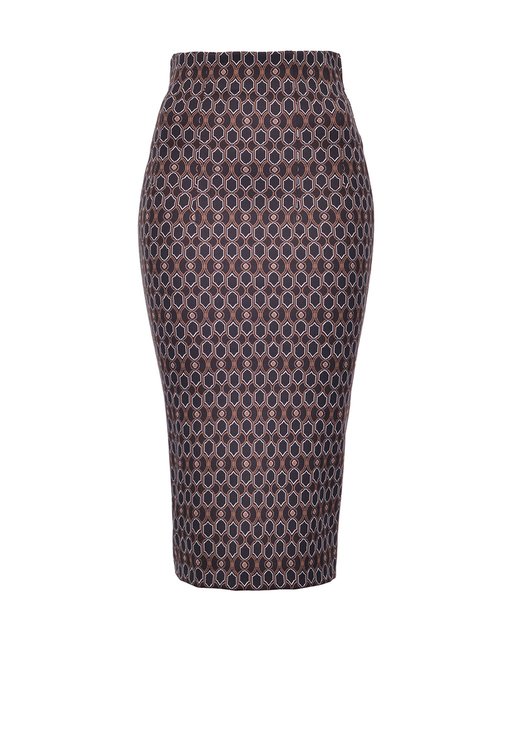 Pinko – Ortensio sukně, Černá, Hnědá barva