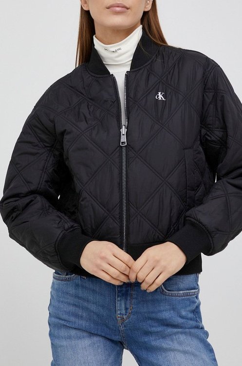 Calvin Klein Jeans – Reversible bomber, Černá barva