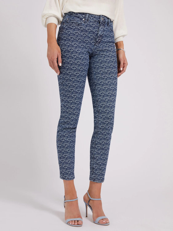 Módní 1981 Skinny logo jeans, Modrá barva, 2022