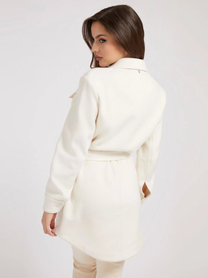 Luxusní Ambre kabát, Krémová barva, XS, M