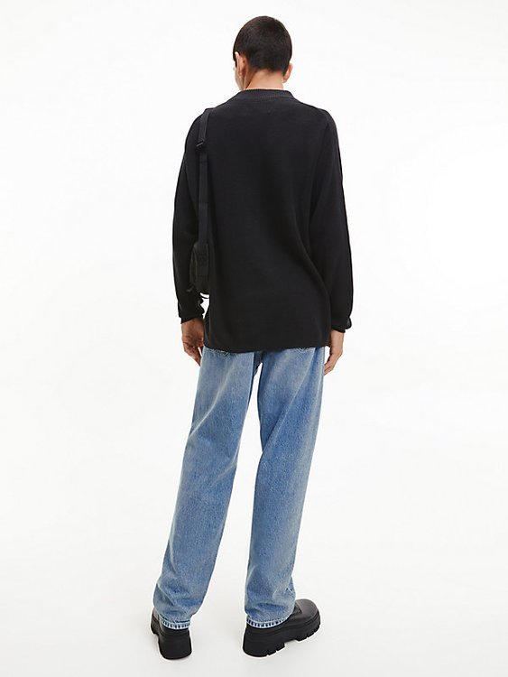 Módní Monologo svetr, Černá barva, 2023