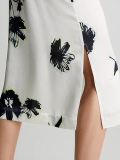 Luxusní Modern Floral šaty, Bílá barva, 34, 36, 38, 40