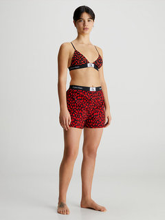 Luxusní 1996 Wovens pyžamové šortky, Černá, Červená barva, XS, S, M, L