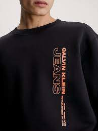 Módní Stacked Logo mikina, Černá barva, 2023