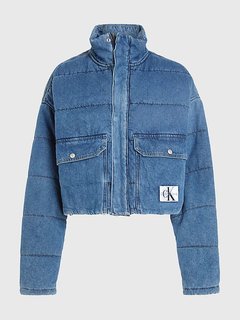 Light Denim bunda Modrá barva Ženy