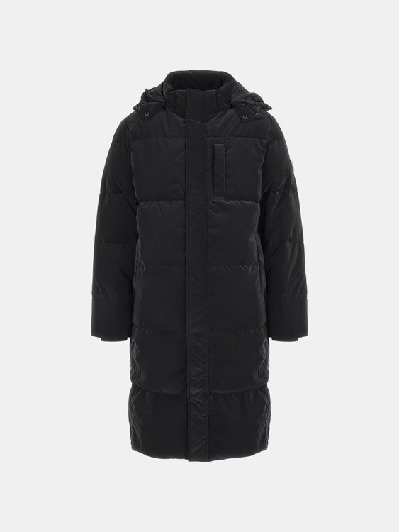 GUESS, Černá barva Space Long péřový kabát