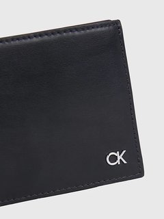 Luxusní Metal CK Trifold peněženka, Černá barva, OS