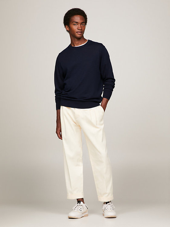 DC Cotton svetr – Tommy Hilfiger, Navy barva Muži