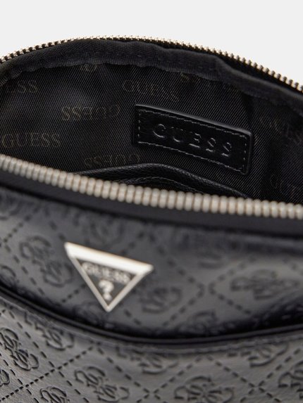 Módní Milano Debossed crossbody, Černá barva, 2024