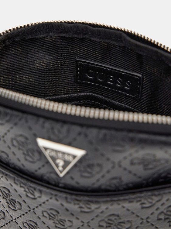 Módní Milano Debossed crossbody, Černá barva, 2024