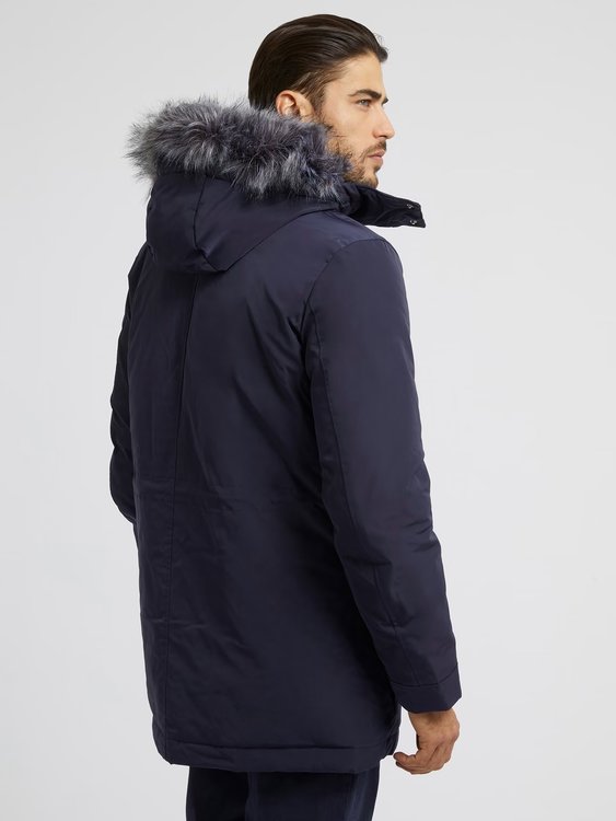 Technical parka – Guess, Modrá, Navy barva Muži