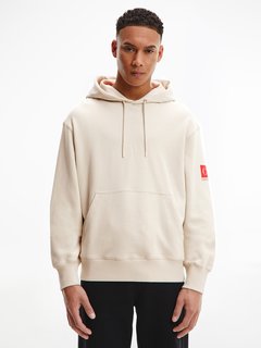 Calvin Klein Jeans – Two tone mikina, Béžová barva 2