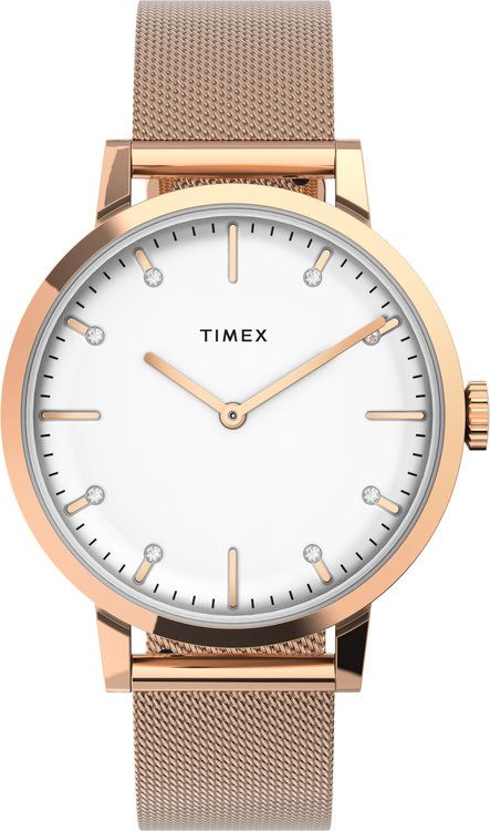 TIMEX – TW2V37100UK-Rose Gold-Tone HODINKY
