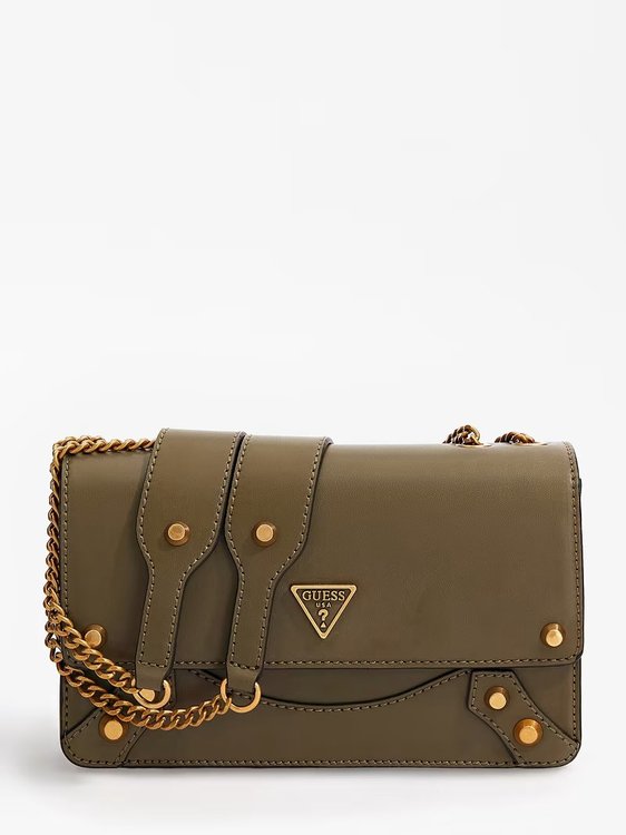 GUESS – Amantea Girlfriend crossbody, Khaki, Zelená barva