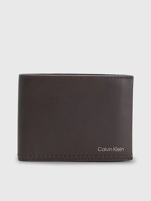 Calvin Klein Jeans – Duo Stitch peněženka, Hnědá barva