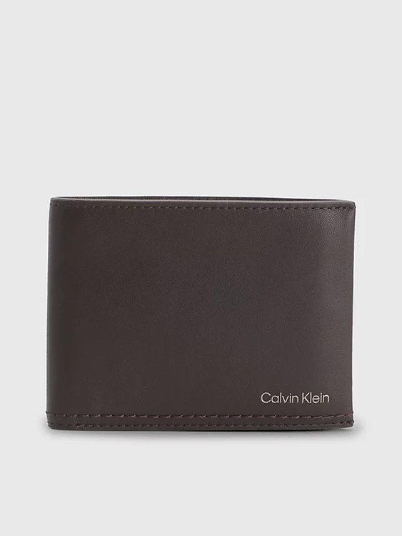 Calvin Klein Jeans – Duo Stitch peněženka, Hnědá barva