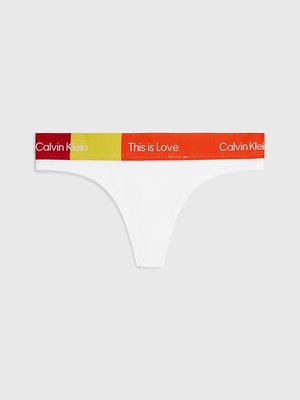 Calvin Klein Underwear – This is Love tanga, Bílá barva